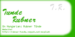 tunde rubner business card